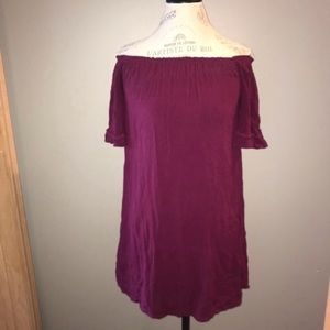 Fuchsia Xhilaration Off the Shoulder Dress Size XS